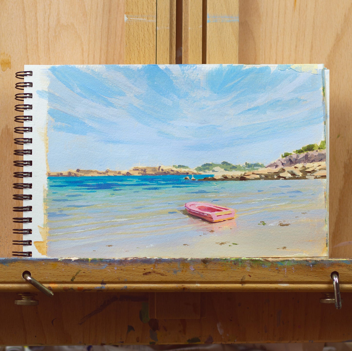 Sketch 12 - Petit bateau en bretagne