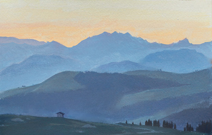 Sketch 06 - Montagne dans le matin