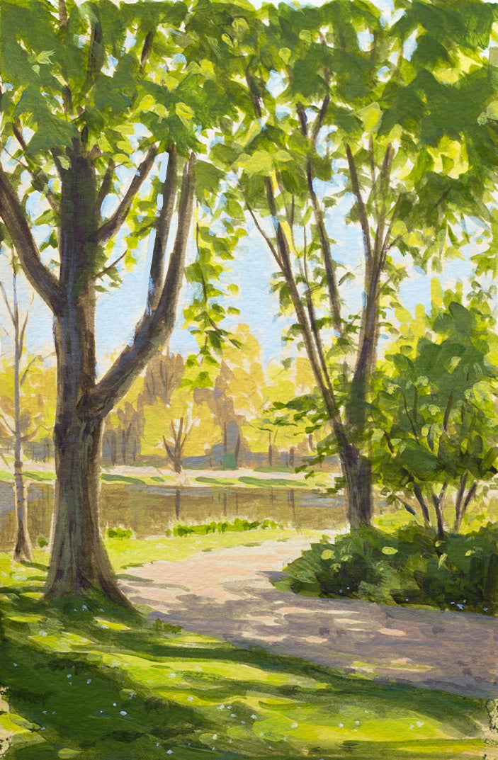 Sketch 05 - Arbres dans le parc