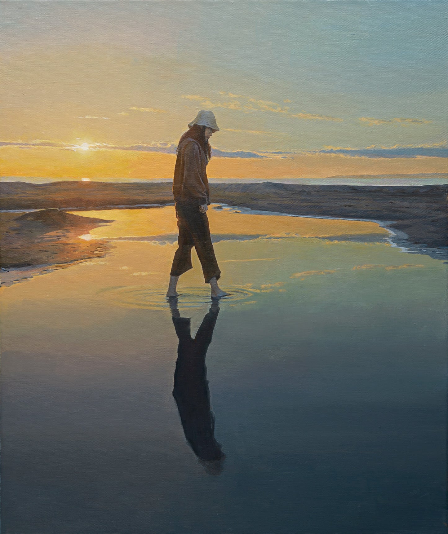 The Silent Reflection Of the Setting Sun